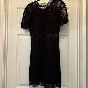 Francesca’s black lace mini dress size small.